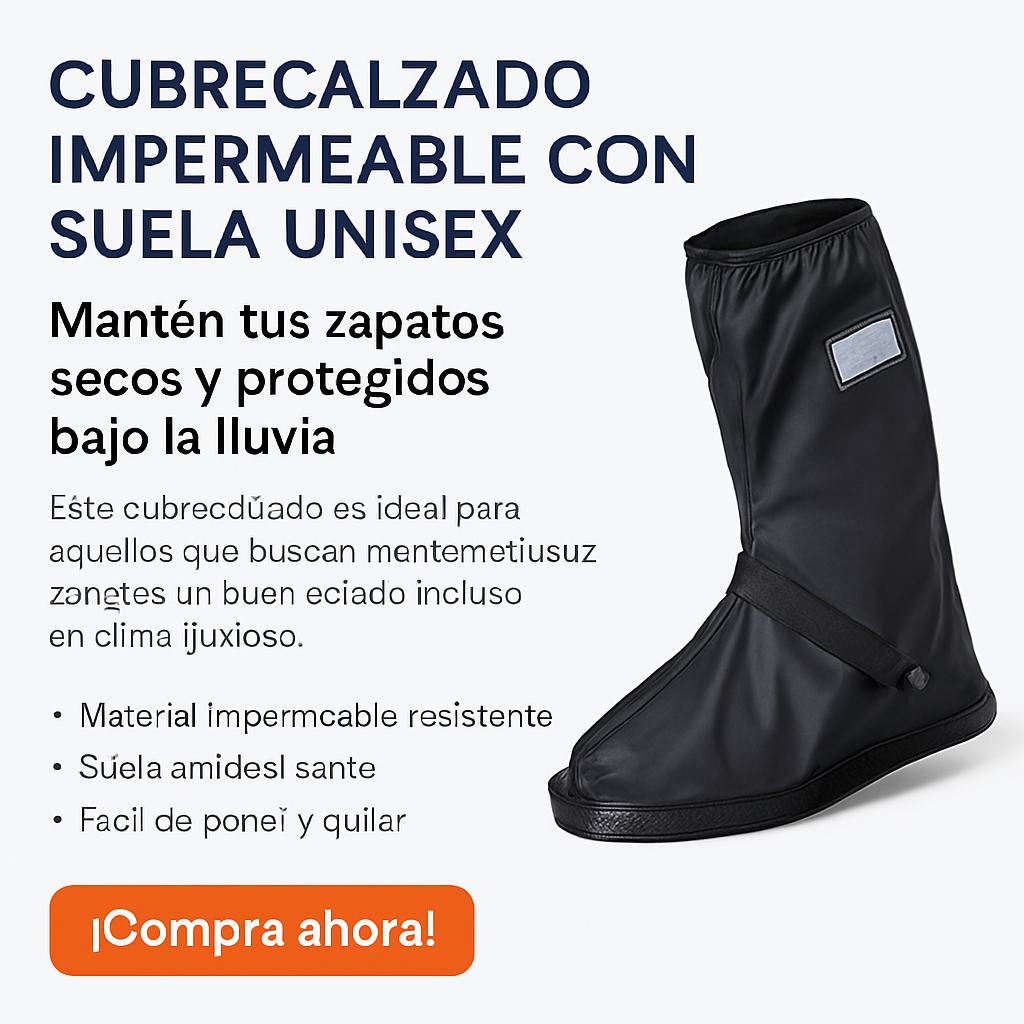 Cubrecalzado Impermeable con Suela