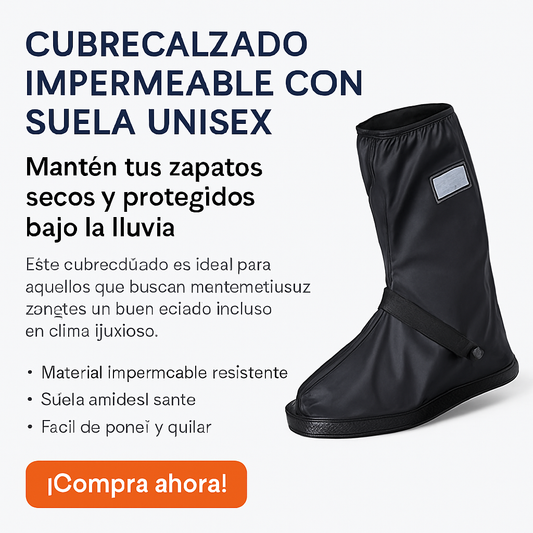 Cubrecalzado Impermeable con Suela